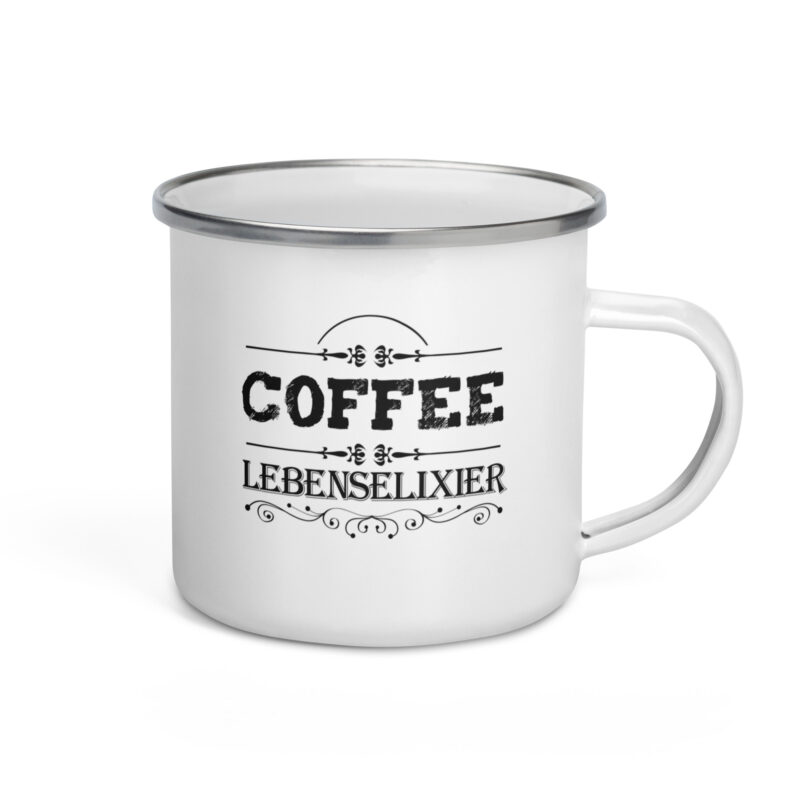 Kaffee Lebenselixier coffee - Emailletasse