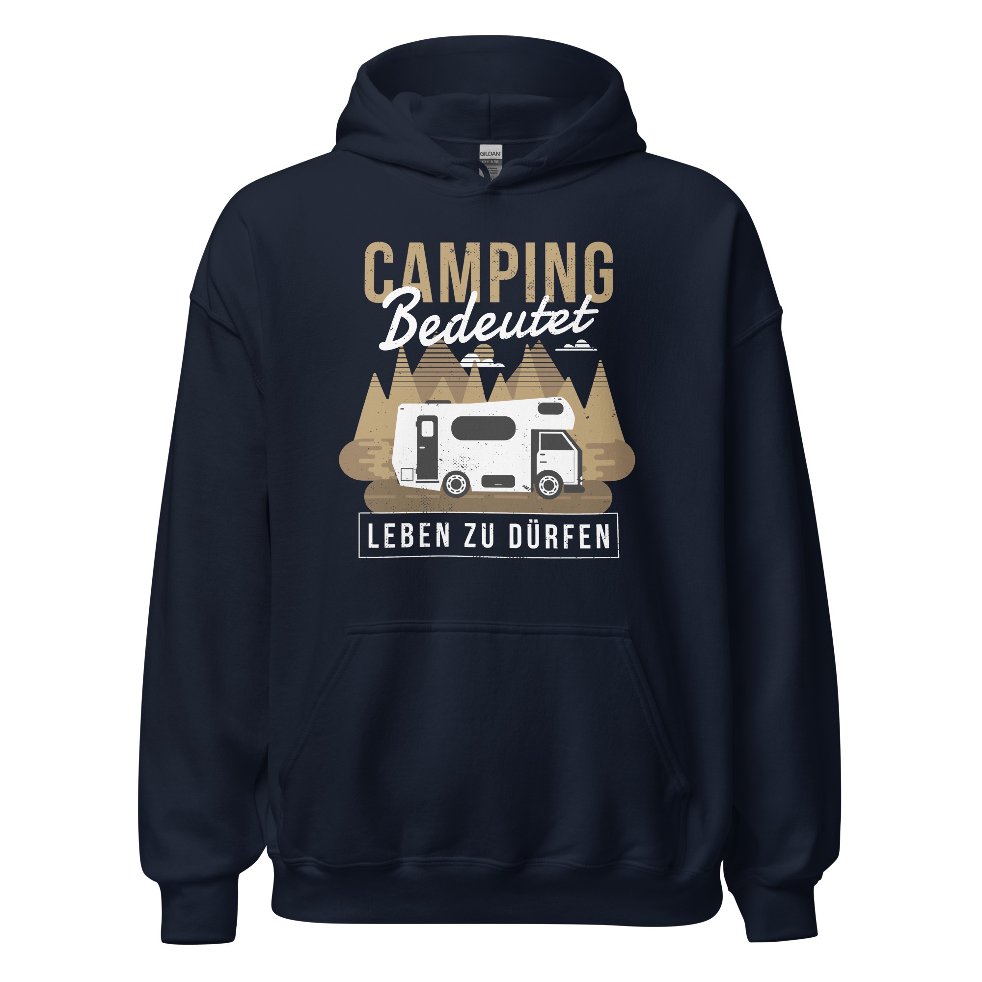 Camping bedeutet Leben zu dürfen – Unisex-Kapuzenpullover – Bild 3