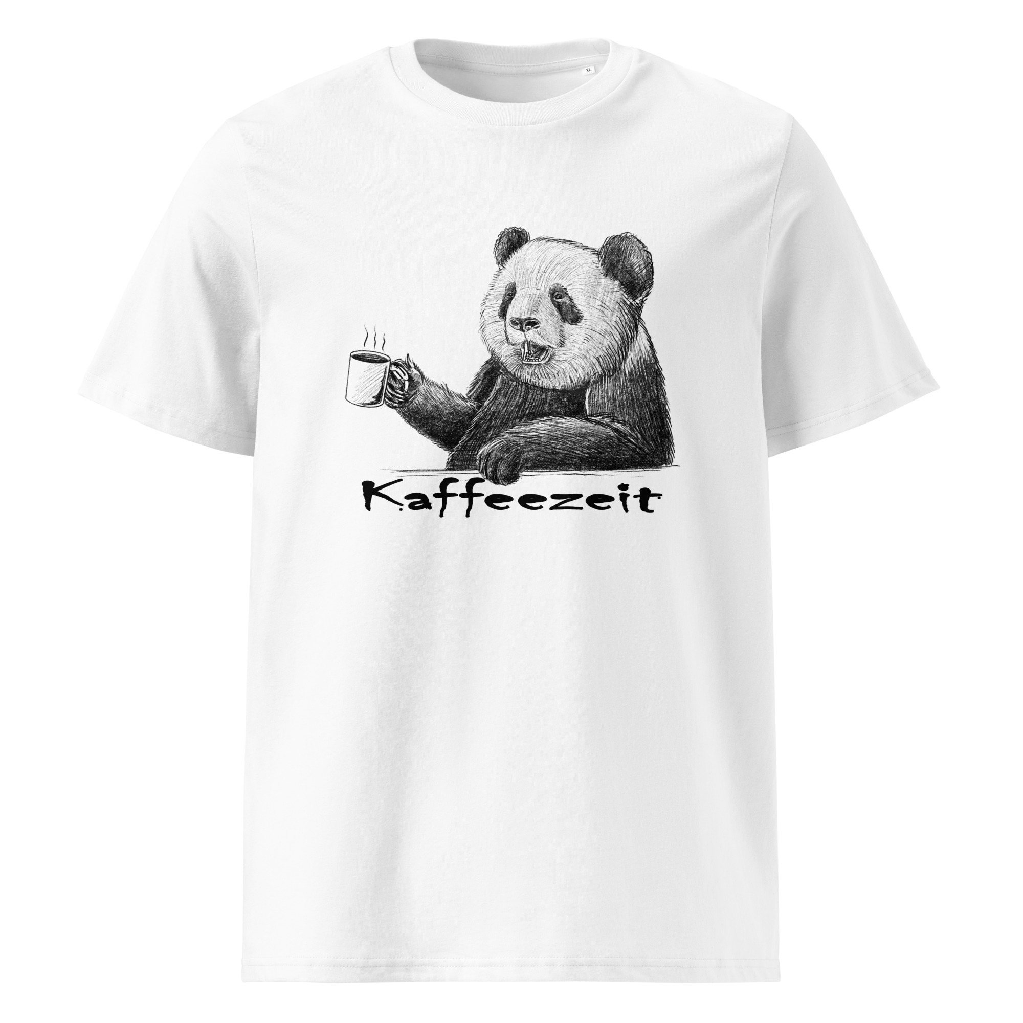 Kaffeezeit - Pandabär - Unisex-Bio-Baumwoll-T-Shirt