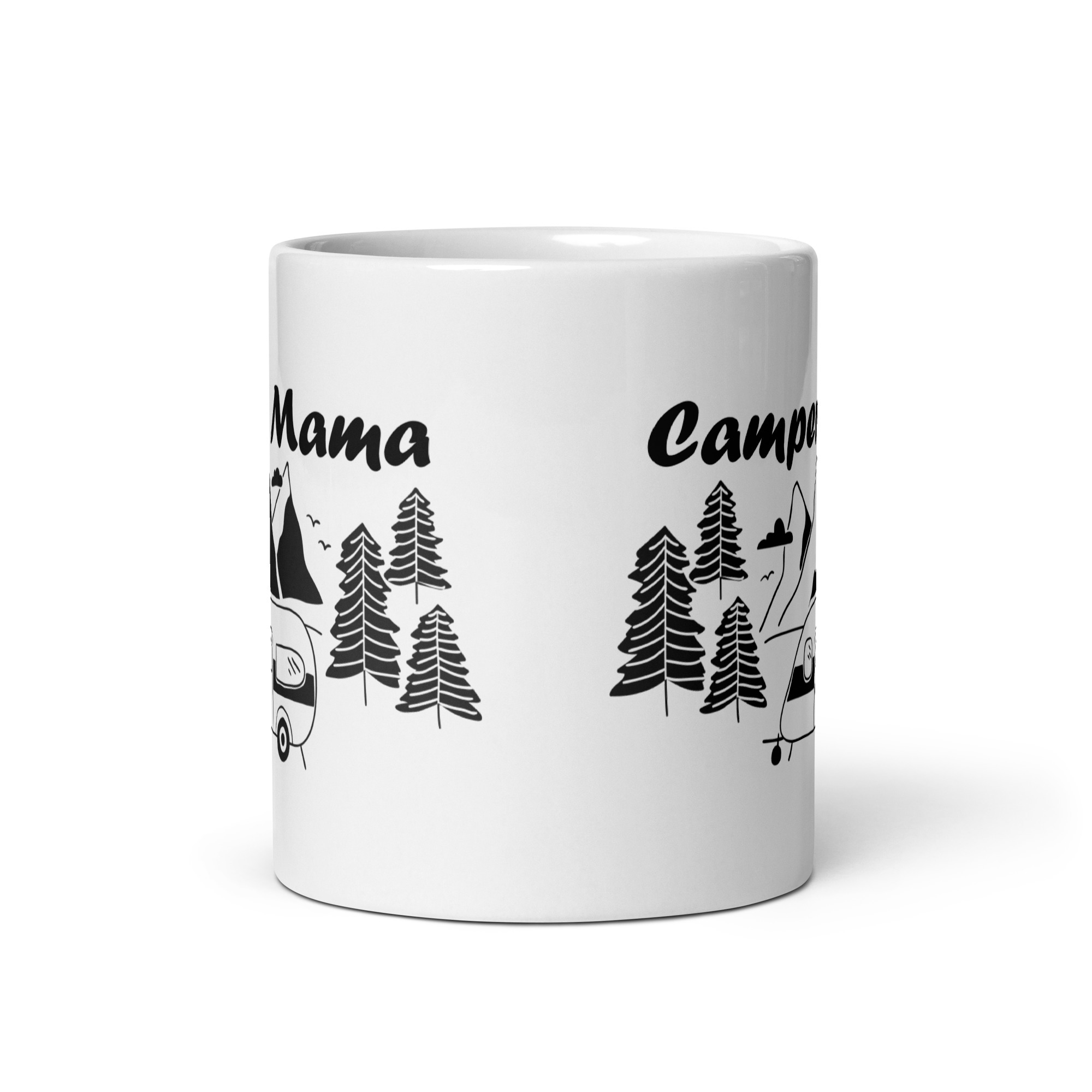 Camper Mama - Weiße, glänzende Tasse – Bild 3