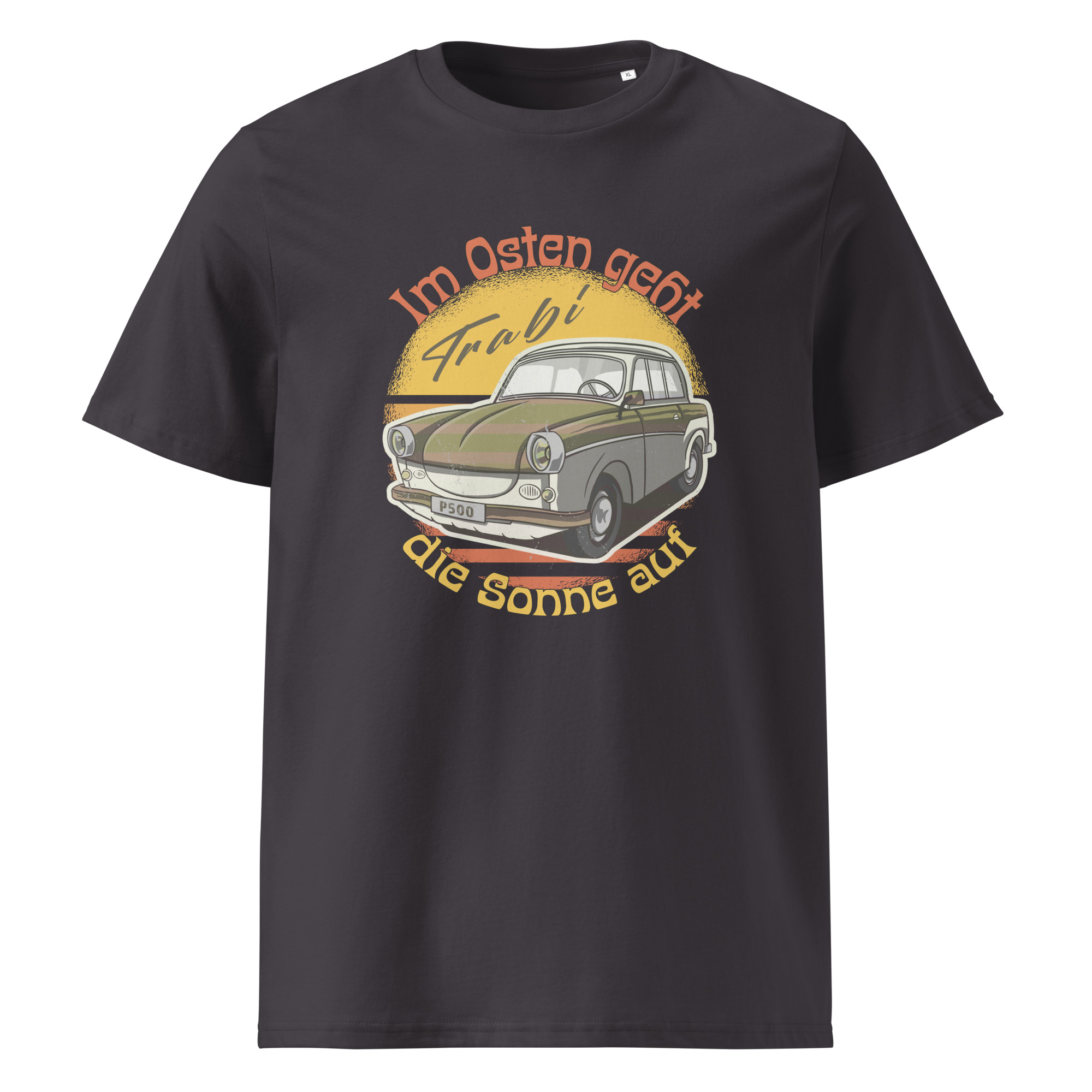 Im Osten geht die Sonne auf - Trabant - Trabi - Unisex-Bio-Baumwoll-T-Shirt – Bild 5