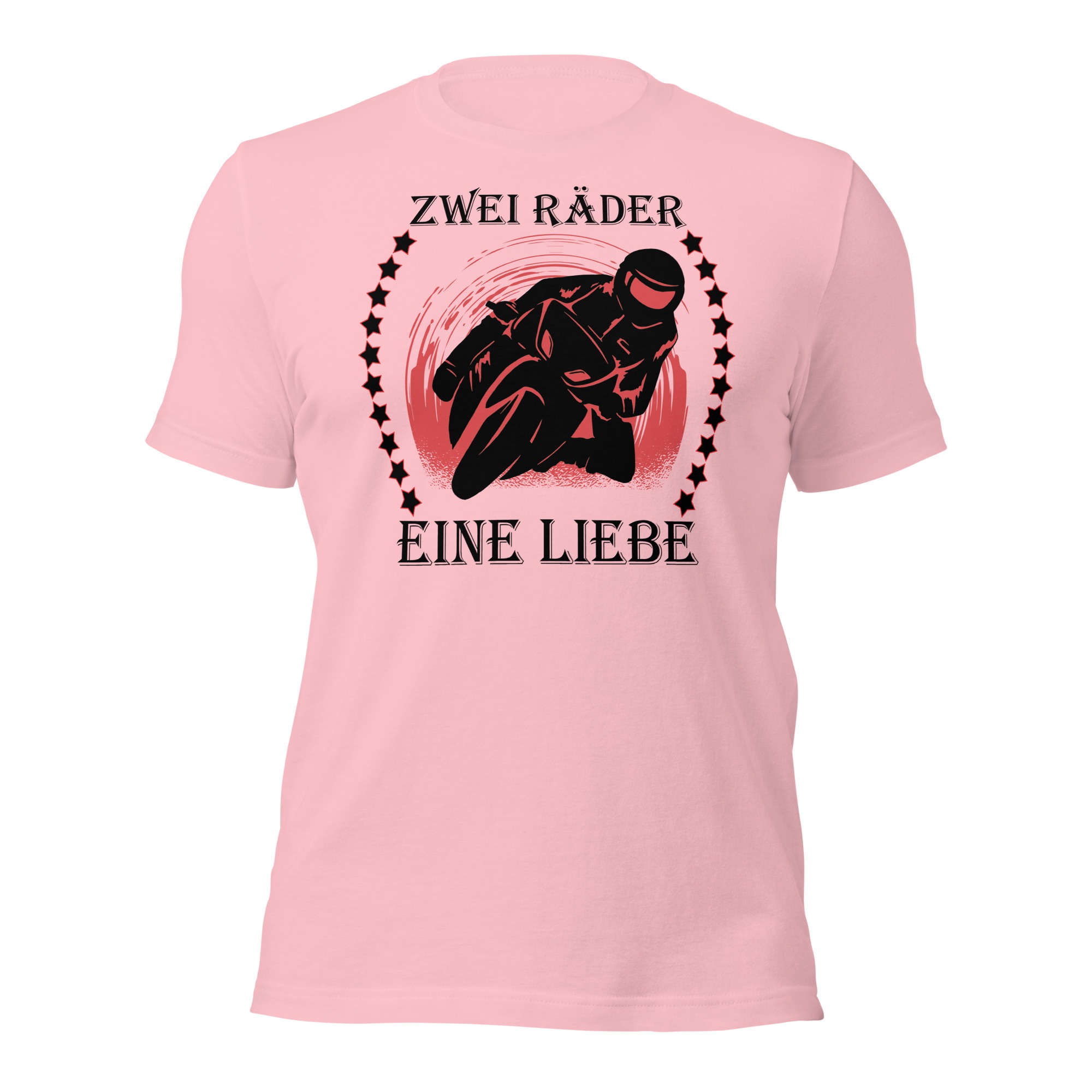 Zwei Räder eine Liebe – Motorrad – Damen-Unisex-T-Shirt – Bild 3