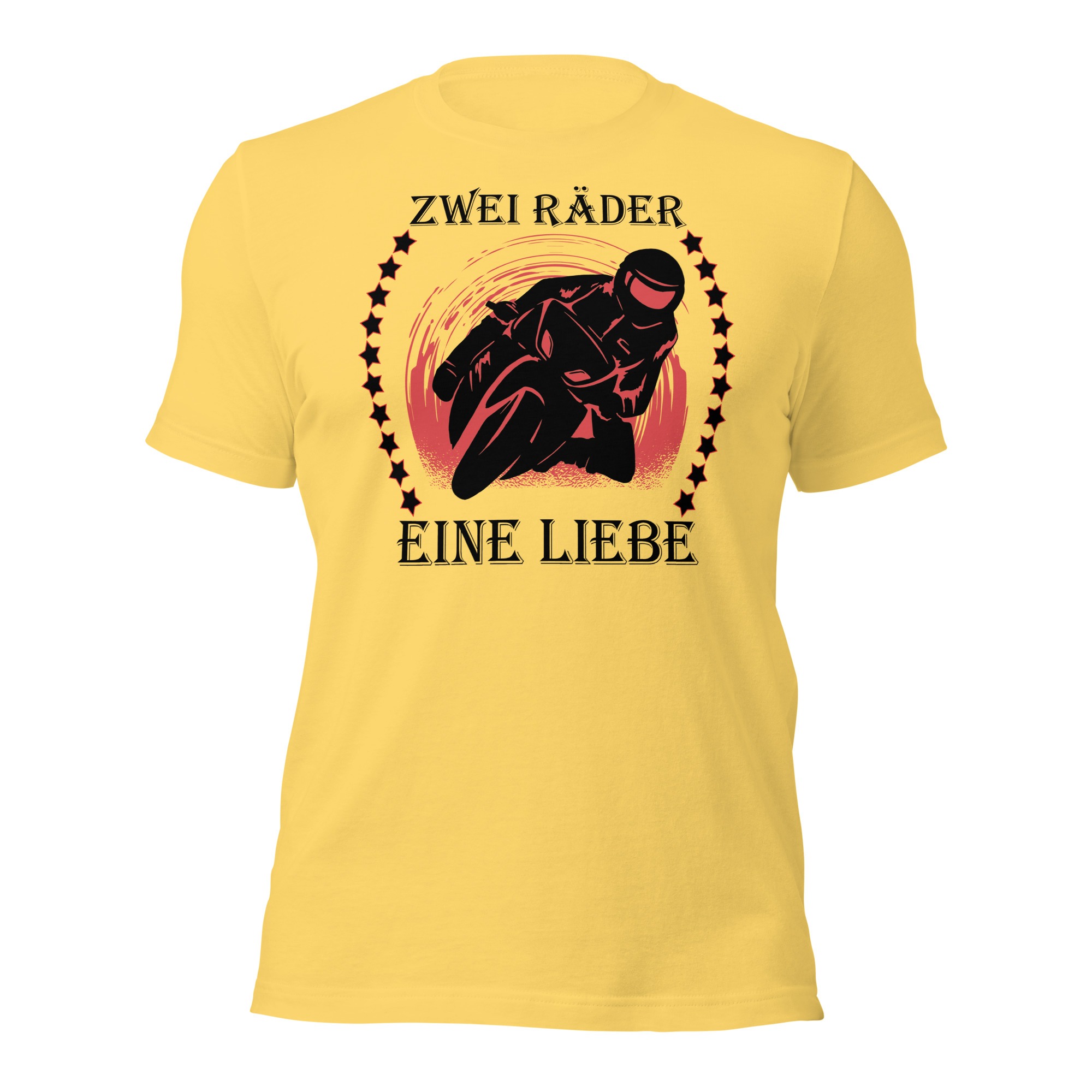 Zwei Räder eine Liebe – Motorrad – Damen-Unisex-T-Shirt – Bild 4