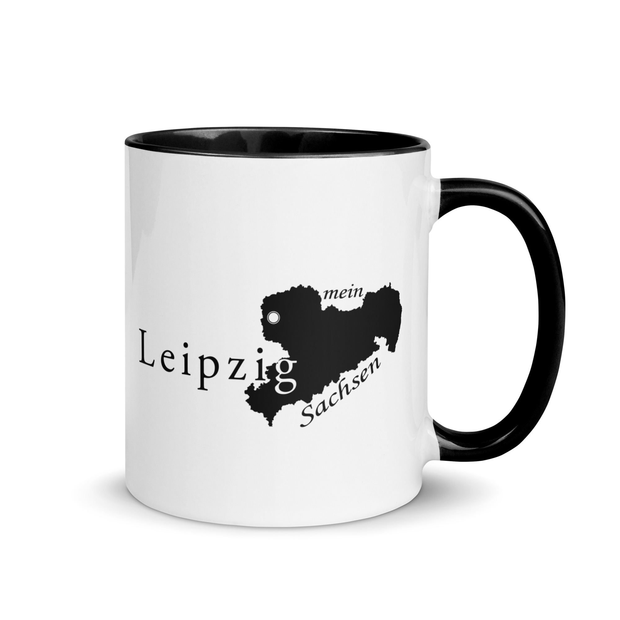 Leipzig - mein Sachsen - Tasse mit farbiger Innenseite