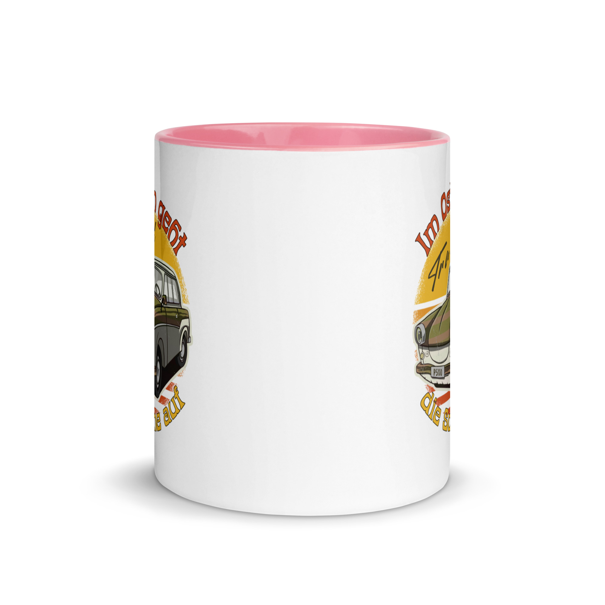 Im Osten geht die Sonne auf - Trabant - Trabi - Tasse mit farbiger Innenseite – Bild 14