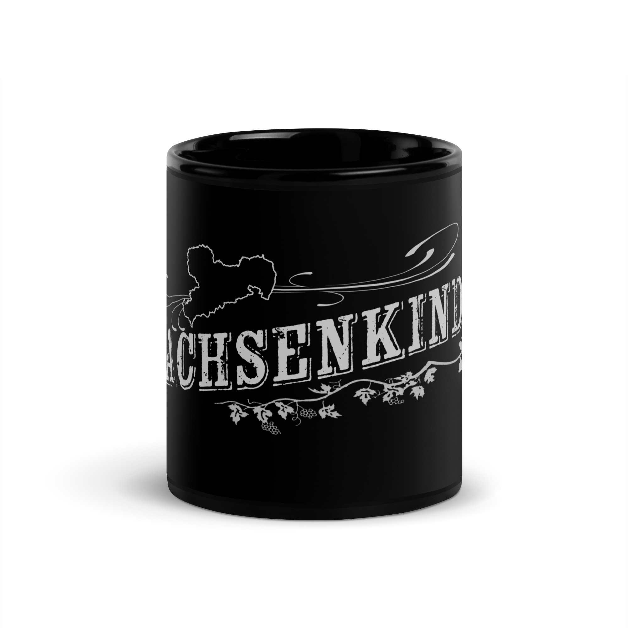 SACHSENKIND - Schwarze glänzende Tasse