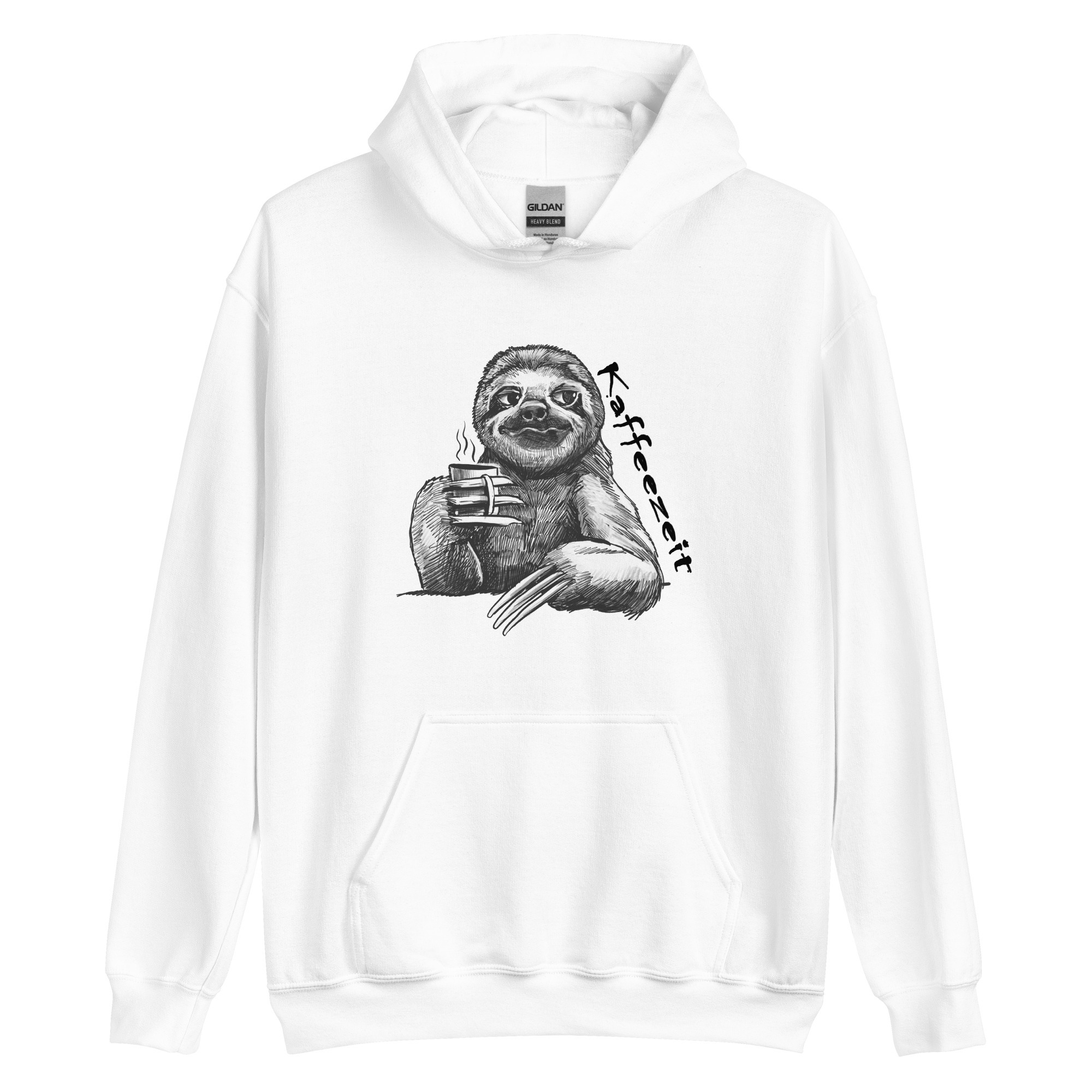 Kaffeezeit - Faultier - Unisex-Kapuzenpullover