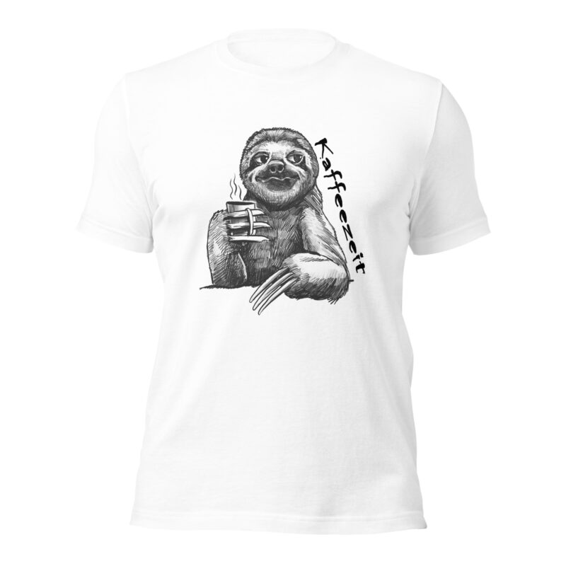 Kaffeezeit - Faultier - Damen-Unisex-T-Shirt