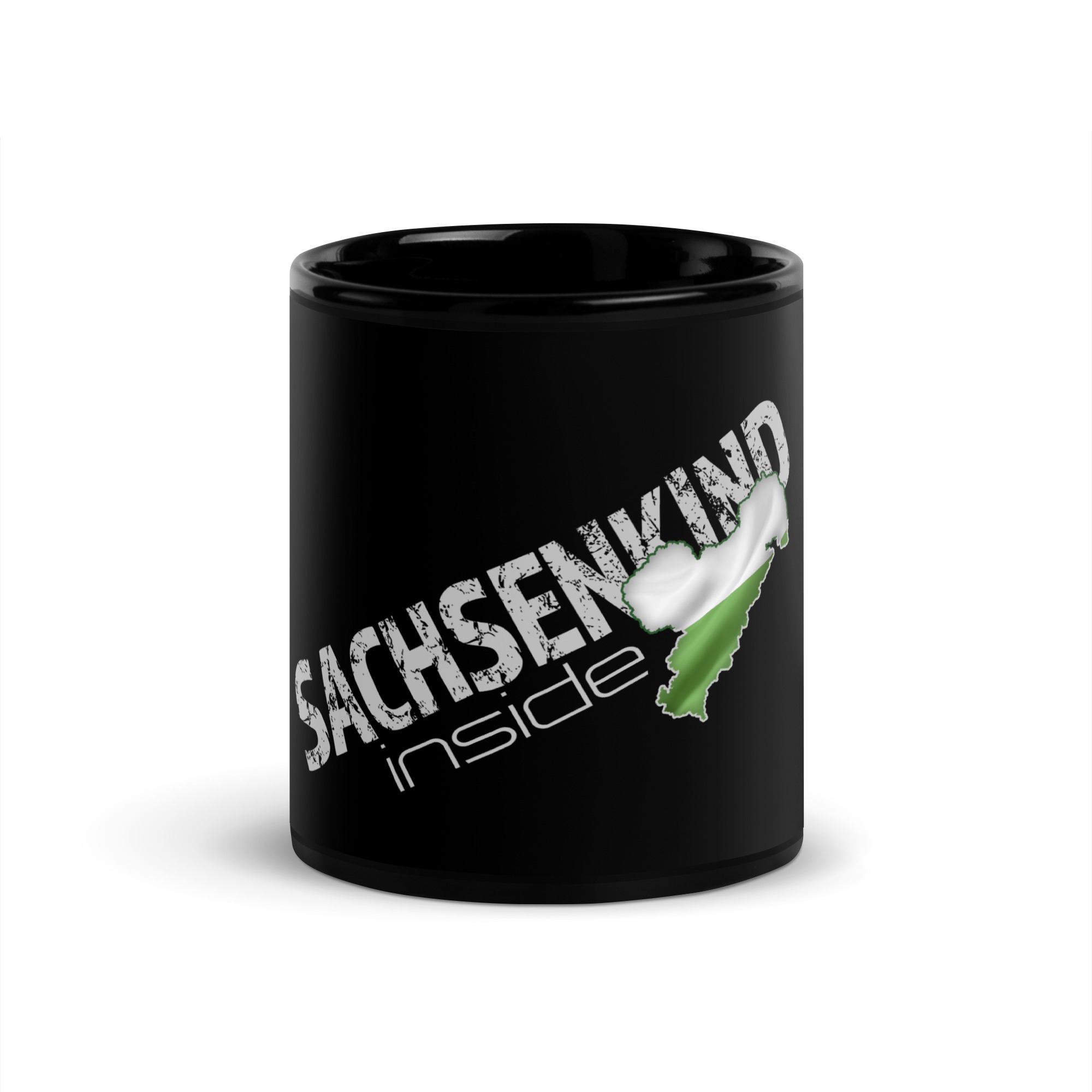 SACHSENKIND - Inside - Schwarze glänzende Tasse