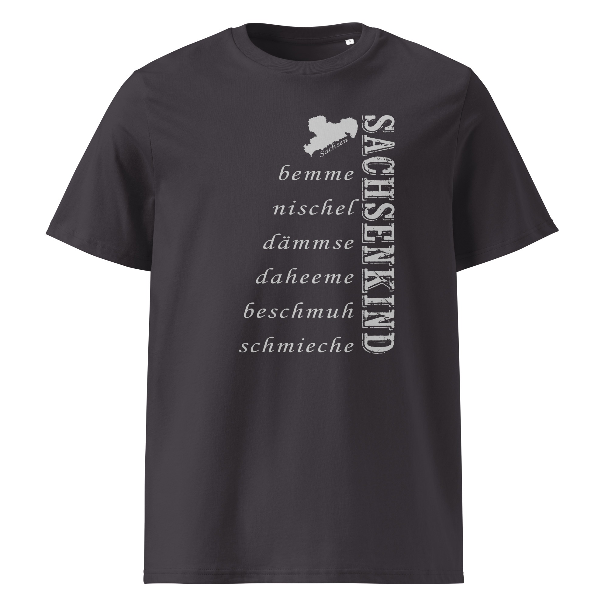 SACHSENKIND - Dialekt - Wörter - Unisex T-Shirt aus Bio-Baumwolle – Bild 4
