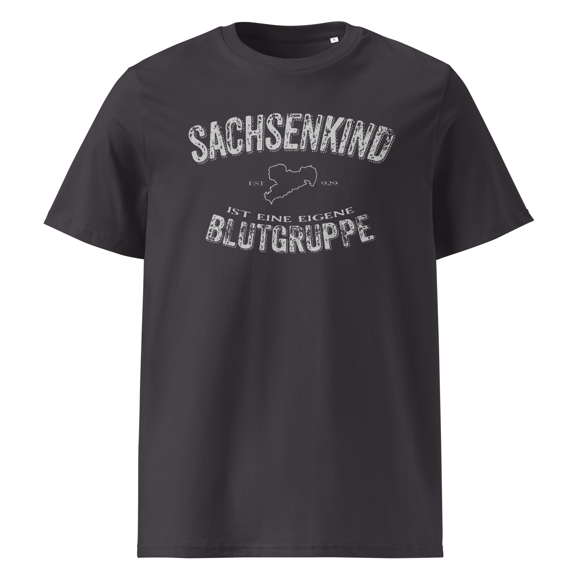 SACHSENKIND - Blutgruppe - Unisex T-Shirt aus Bio-Baumwolle – Bild 4