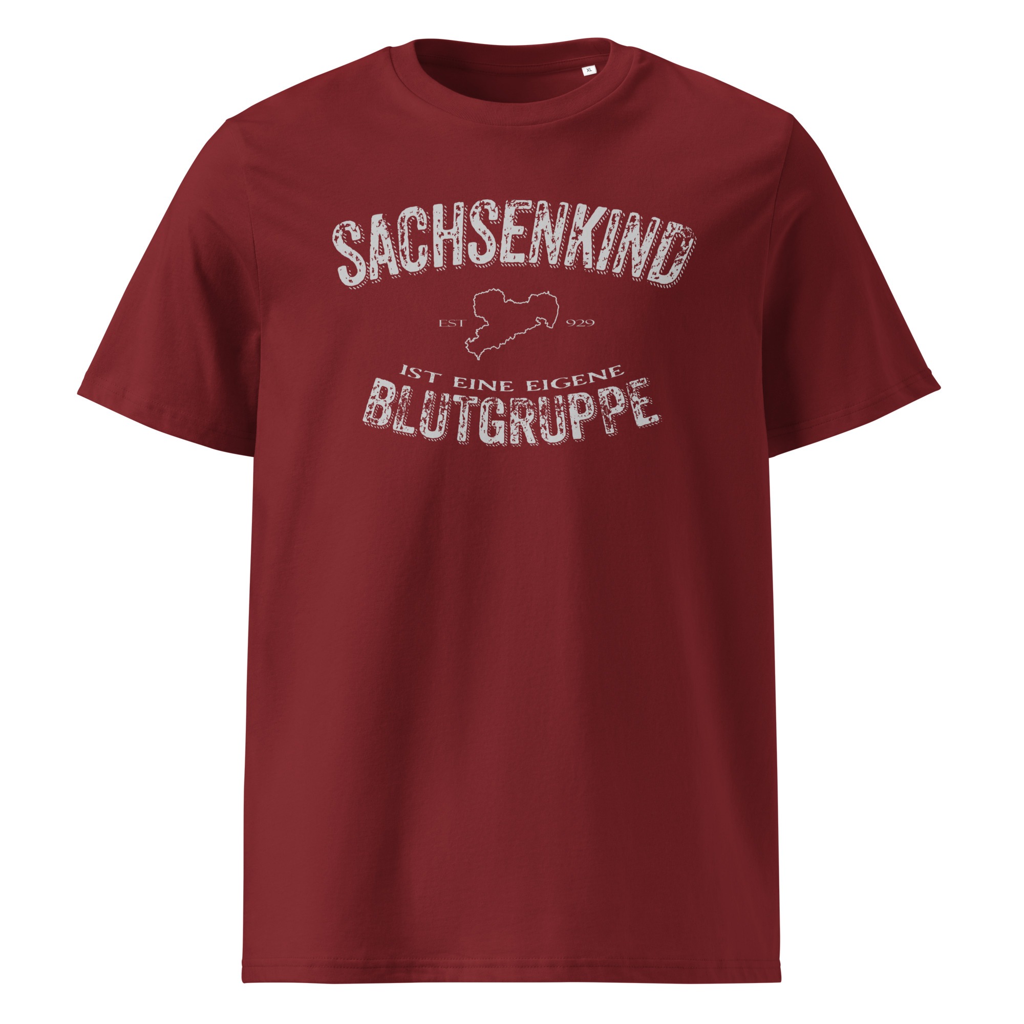 SACHSENKIND - Blutgruppe - Unisex T-Shirt aus Bio-Baumwolle – Bild 3