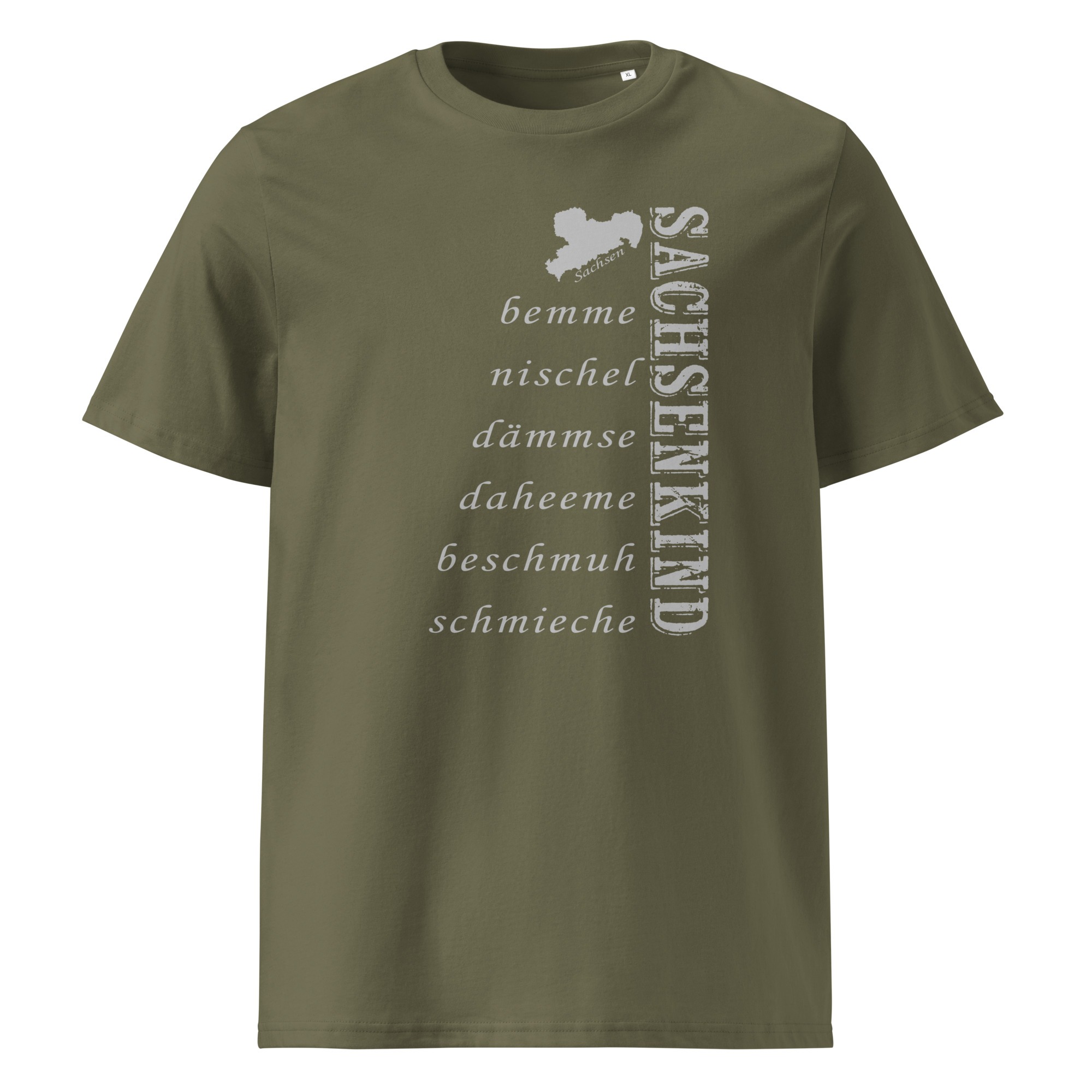 SACHSENKIND - Dialekt - Wörter - Unisex T-Shirt aus Bio-Baumwolle – Bild 6