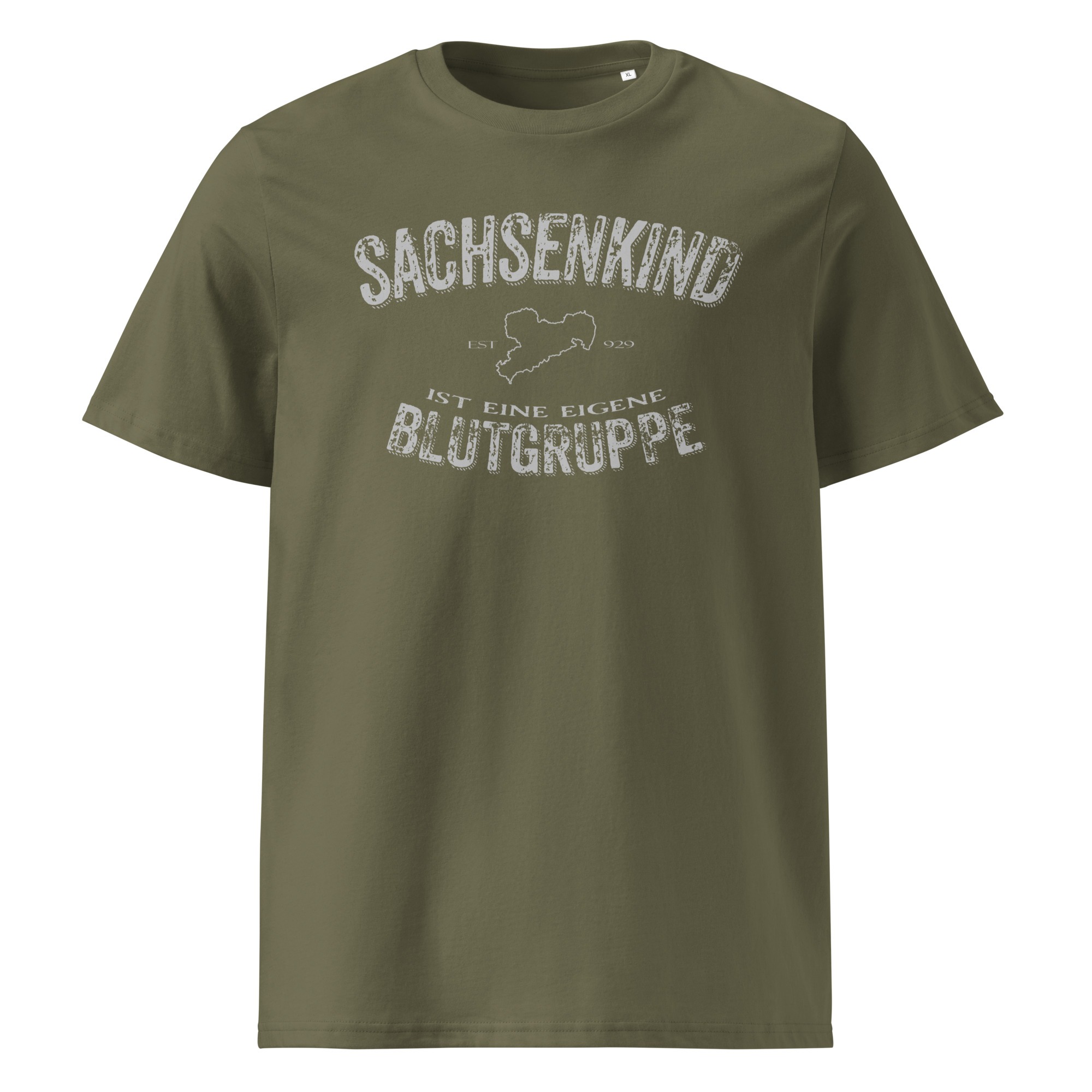 SACHSENKIND - Blutgruppe - Unisex T-Shirt aus Bio-Baumwolle – Bild 6