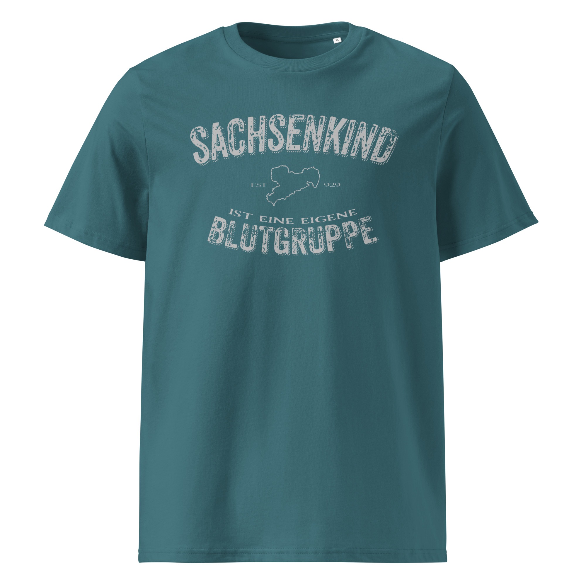 SACHSENKIND - Blutgruppe - Unisex T-Shirt aus Bio-Baumwolle – Bild 5