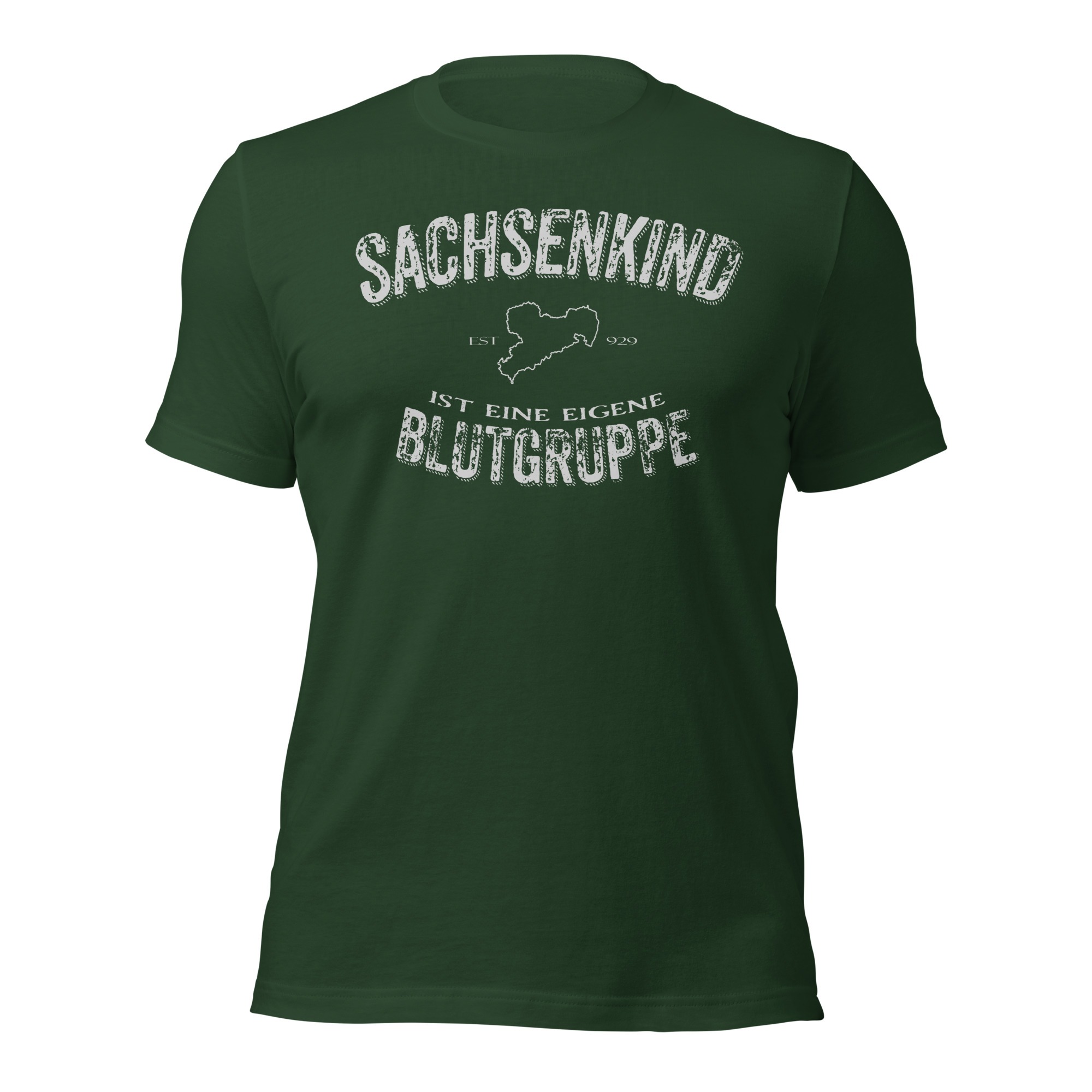 SACHSENKIND - Blutgruppe - Damen-Unisex-T-Shirt – Bild 6