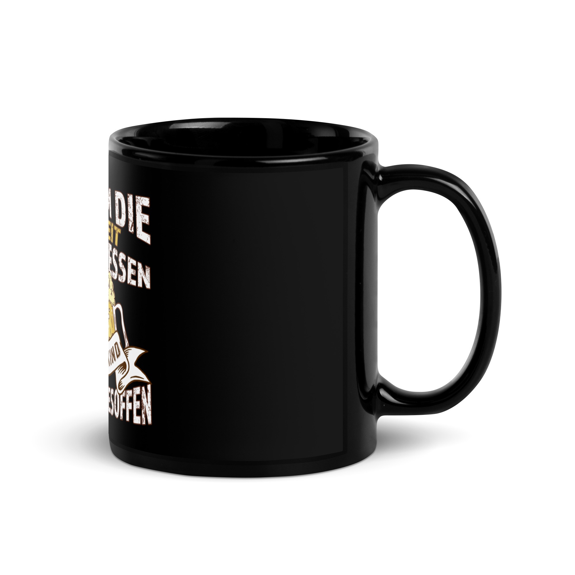 Sachsenkind - Mir ham die Weisheit gesoffen - Sachsen - Schwarze glänzende Tasse – Bild 3