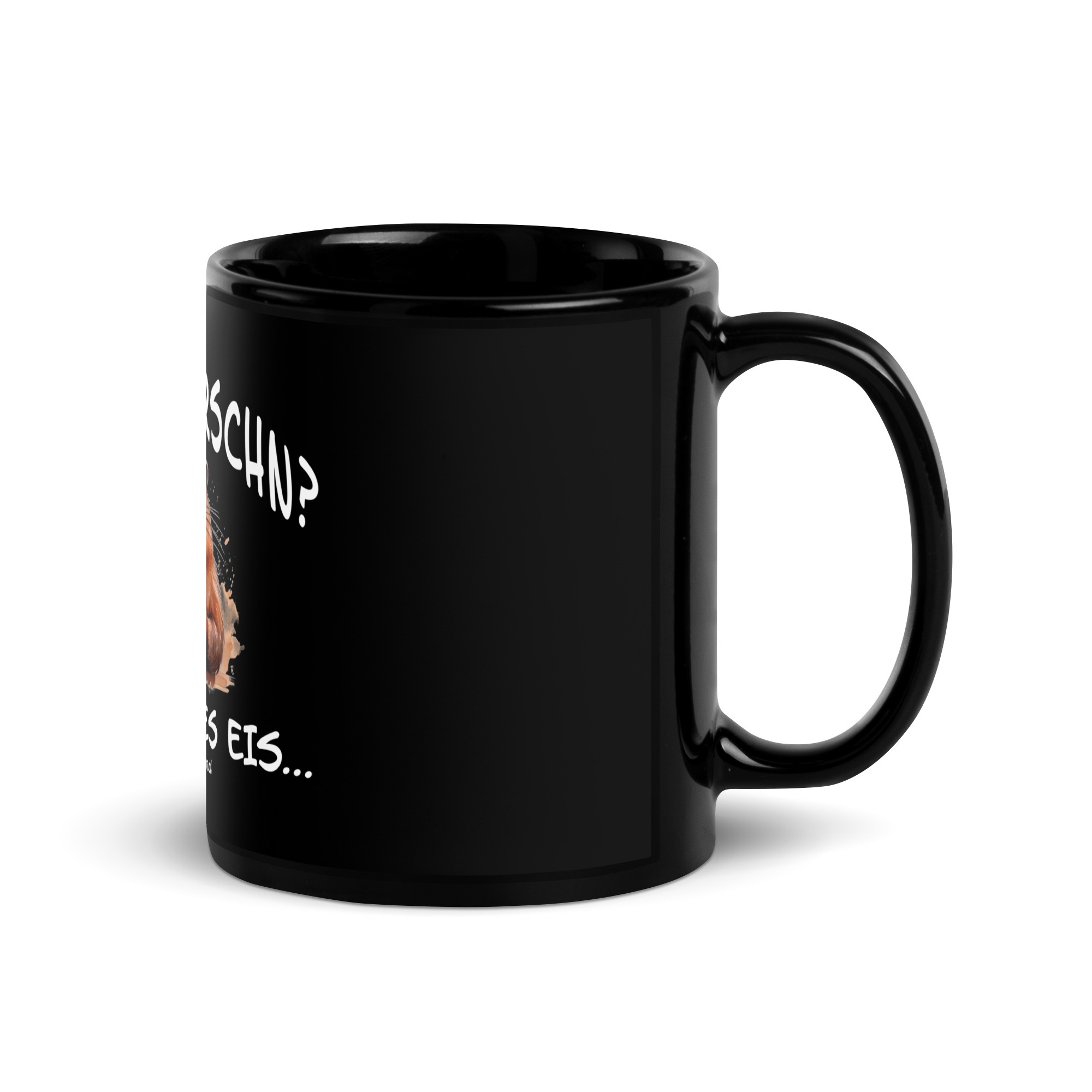 Guddn Morschn? Ganz dinnes Eis - Schwarze glänzende Tasse – Bild 3